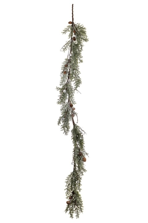 Girlanda 150cm ze srebrnym brokatem i diamencikami (186304)
