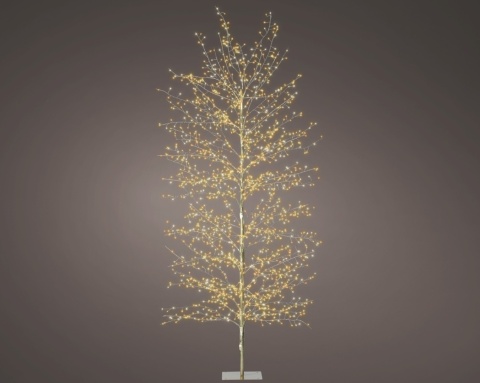 Drzewko 180cm metalowe złote 1755LED ciepłe +bursztyn (491610)