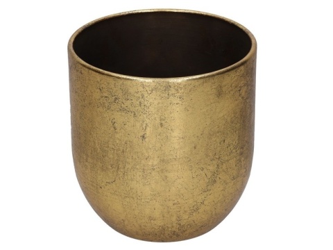 Osłonka metalowa na doniczkę złota mała (TG81853)