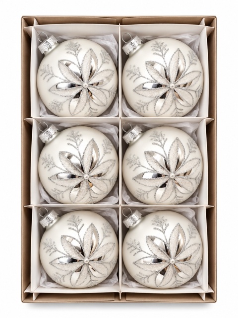 Bombka szklana 8cm LODOWY ORNAMENT (TG83254-1)