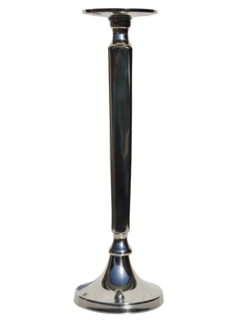 Świecznik metal. srebrny wysoki 35*11cm (IK0076)-20%