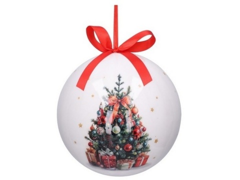 Bombka nietłukąca 20cm Choinka z prezentami (TG81629-1)