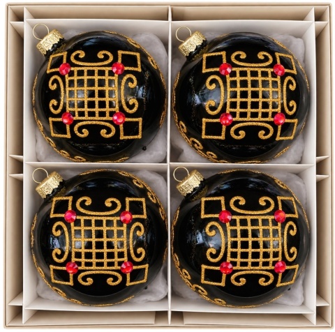 Bombki 120 dekorowane ornament op.4szt.: NOC ORIENTU