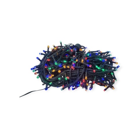 Lampki LED 400L+gn+ timer transformator 19,9m (642/21/LED/M) ciemny kabel wew/zew