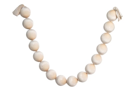 Girlanda welurowa ecru 10cm (OZB07780)