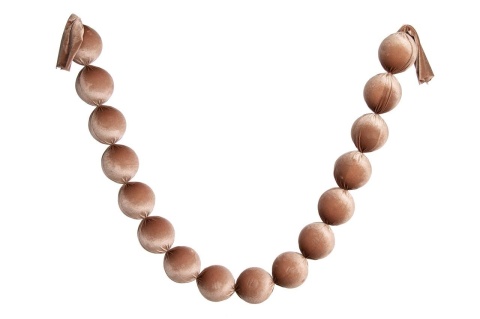 Champagne Beige Velvet Ball Garland Ø 10 cm (OZB06288)