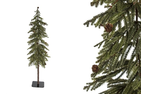 Choinka strzępiasta 120cm silikonowe gałęzie metalowa podstawa (CHOI01004)