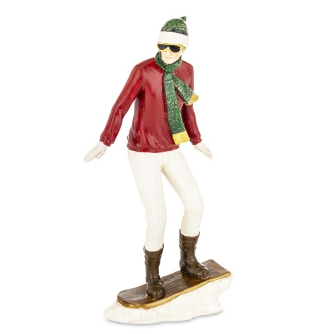 Figure 24cm athlete on a snowboard, polyresin (181002)