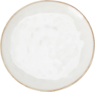 Talerz ceramiczny fi 21cm beżowy wytłaczany (959874)