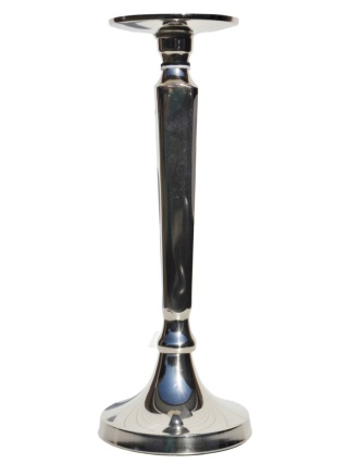 Świecznik metal. srebrny średni 29*11cm (IK0074)-20%