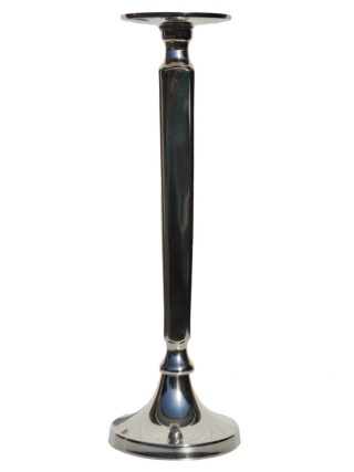 Świecznik metal. srebrny wysoki 35*11cm (IK0076)-20%
