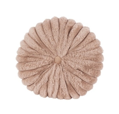 Round pillow 35cm apricot fur (518858)
