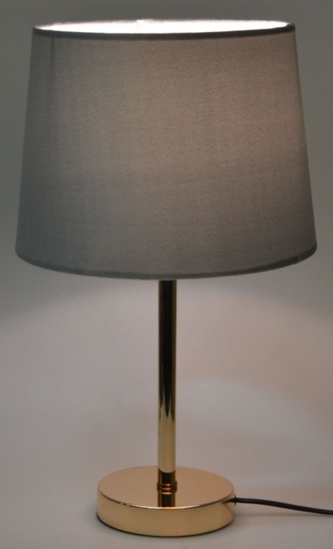 Lampa metalowa z szarym welurowym abażurem 25*25*42cm (2189)-20%
