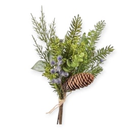 Set of 3 twigs, mix of green and navy blue fruits (CV37395; OZB07302)