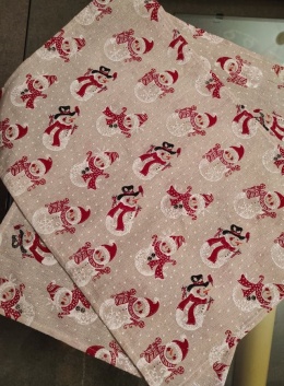 Podkładki kpl-2szt beżowe w bałwanki (PTC4292) -40%