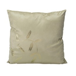 Pillow 45x45cm beige velvet golden twigs (522029)