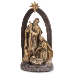 Holy Family retro gold with star, polyresin (170156)