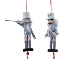 Zaw. dziadek do orzechów drewniana szara ruchoma (551446) -30%