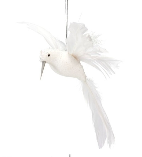 Hummingbird pendant white with sequins (521208)