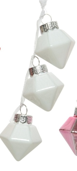 Zawieszka szklana 3 diamenty (062090) 3 kolory-20%