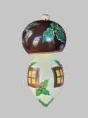 Bauble form: Brown mushroom with holly (171) D