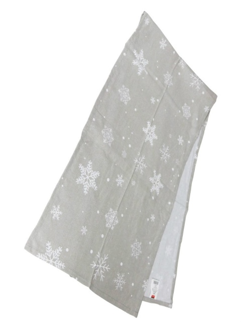 Bieżnik 40*180cm bawełniany beżowy ze śnieżynką (SJ2-418) -40%