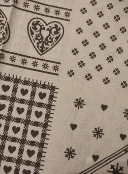 Bieżnik 40*180cm bawełniany biały w szare domki (SJ6-4180) -40%