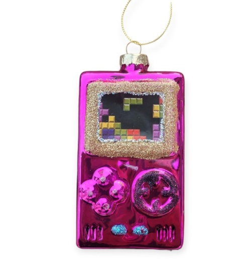 Glass bauble: Game Boy console purple (512171)