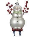Glass bauble: Snowman on a sled (121472)