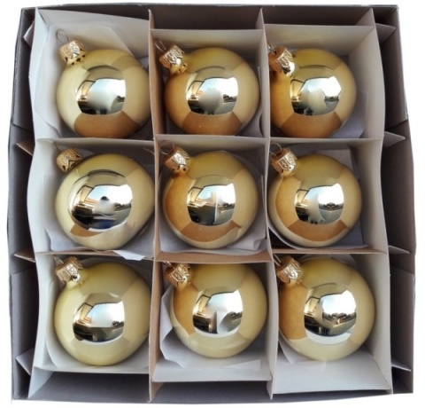 Bombki 60 złoty błysk op.9szt.