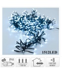 Girlanda świetlna 1512LED długość 11m biała zimna 8 funkcji czarny kabel (AX8550050)