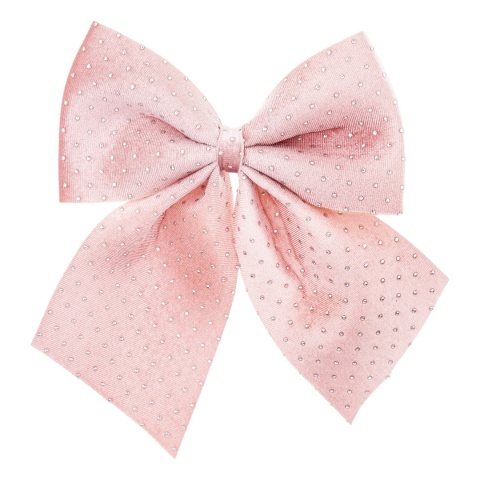 Kokarda welur róż srebrne kropki (171754) 18,5x26cm