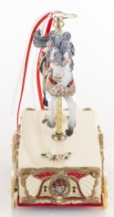 Carousel horse 20cm music box, polyresin (146570)