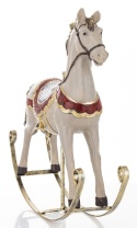 Rocking horse, gray, large, polyresin (171422)