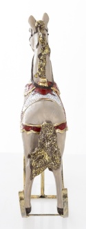 Rocking horse, gray, large, polyresin (171422)