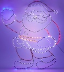Kontur Mikołaj 110cm kolorowy 499LED timer (AXT100070)