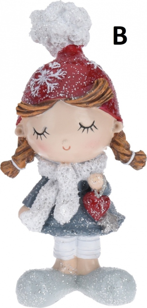 Dziewczynka ceram. 8cm w kolorowej czapce 4wz. (018194) -20%