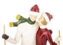 Figurine of a pair of skiers 27cm, polyresin (181004)