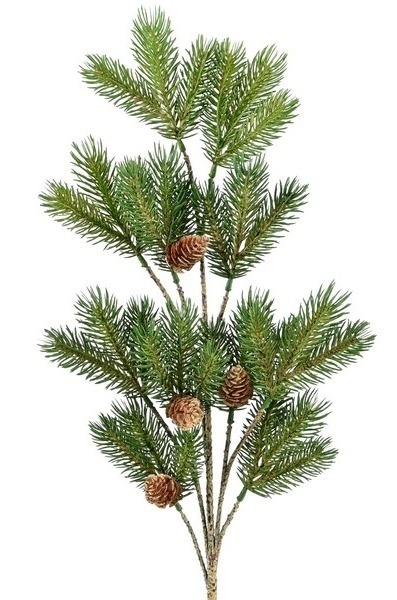 Green spruce branch with cones (CV36266-MIX)