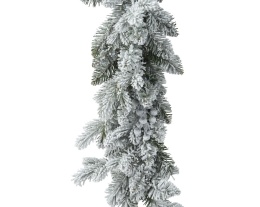 Frosted garland 270cm pine cones and blue fruits (685074)