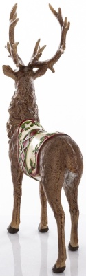 Standing deer with colorful cape, polyresin (170255)