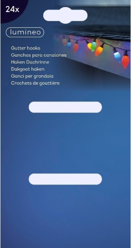 Klipsy do rynny do mocowania światełek op.24szt (487782) czarne