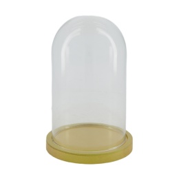 Klosz szklany na złotej podstawce (100756)