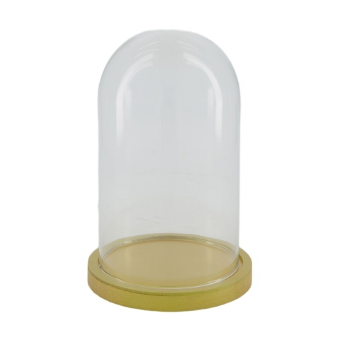 Klosz szklany na złotej podstawce (100756)