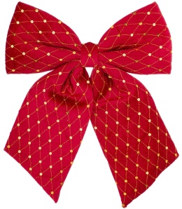 Kokarda b.duża bordowa złote cekiny (181249) 27x34cm