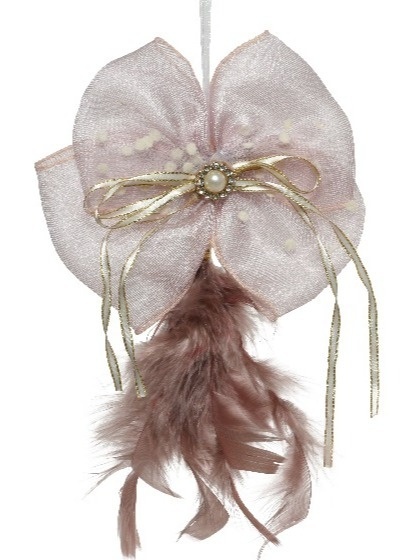 Kokarda ozdobna z koronką i piórami 4kolory (634945)-20%