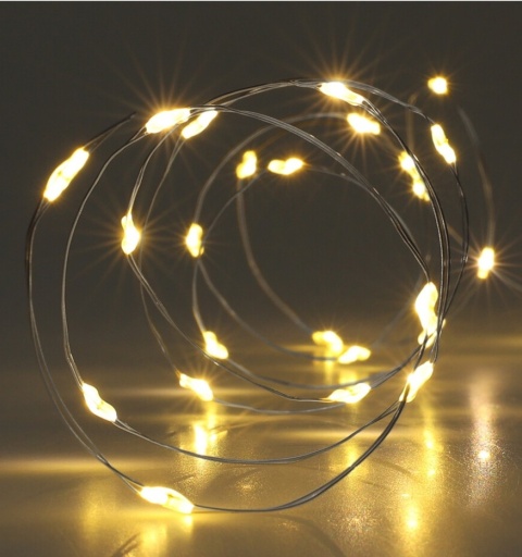 20LED warm white wire lights 95cm battery-powered (AX9731400)