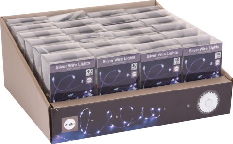 40LED cold wire lights 195cm battery-powered (AX9730420)