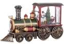 Lokomotywa z choinką i wirującym brokatem na USB i bat.3xAA (181018)