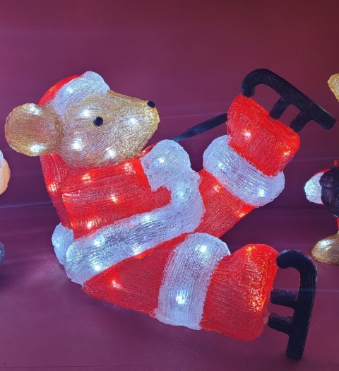 Myszka akryl z łyżwami 70 LED(491319)